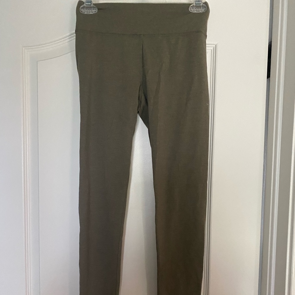 green cottony leggings